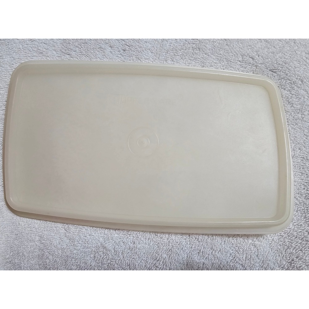 Tupperware Lid Replacement Part 917-13 Off‎ White Rectangle Vintage